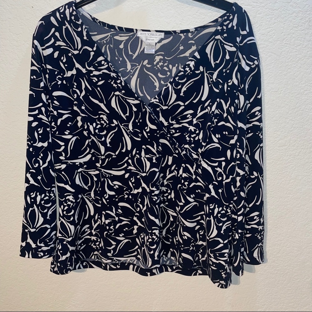 Black & white blouse